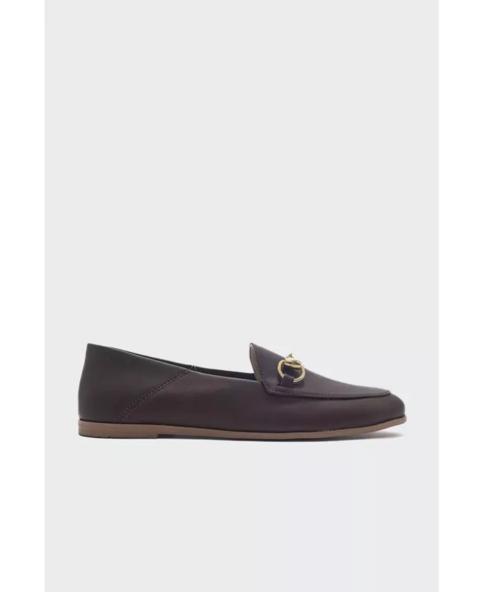 Пенни Лоферы с конской пряжкой из кожи Forever & Always Shoes, коричневый — фото 2