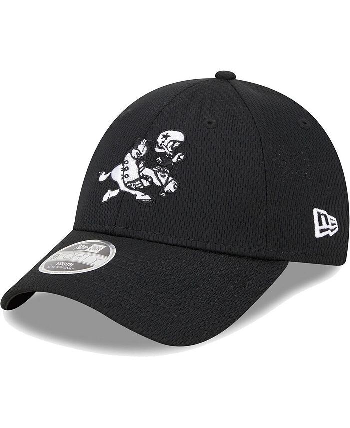 

Молодежная регулируемая шапка 9FORTY Black Dallas Cowboys Retro Joe Main B-Dub 9FORTY для мальчиков и девочек New Era, черный