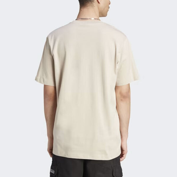 Футболка с графической монограммой Adidas, бежевый — фото 3