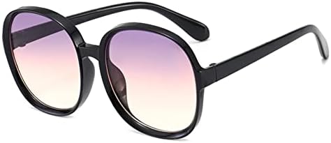 

Солнцезащитные очки в круглой оправе 2027 года для женщин, ретро, ​​черные, увеличенного размера, женские солнцезащитные очки для активного отдыха и вождения MTZJH, Purple Pink