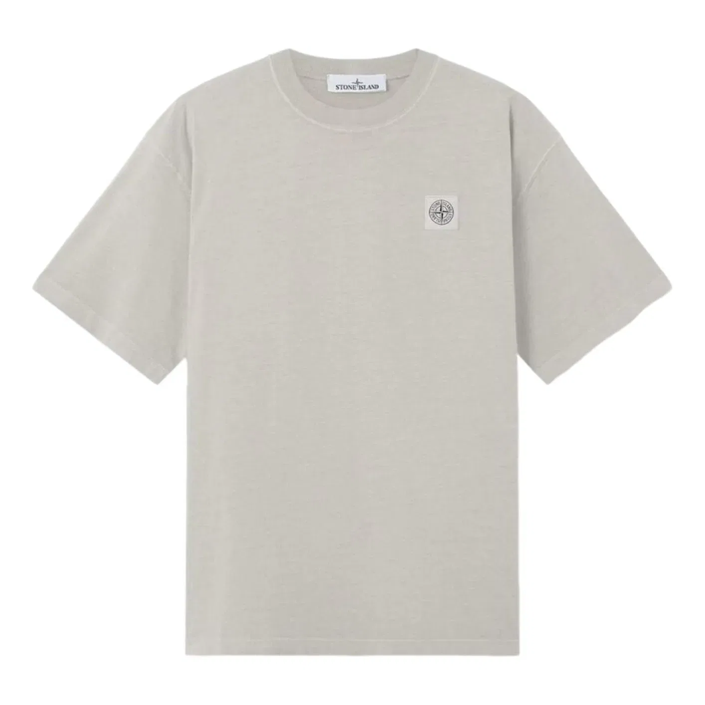 Футболка STONE ISLAND 2100030 с нашивкой в виде компаса, цвет «жемчужно-серый» L1S152100030S0115V0061