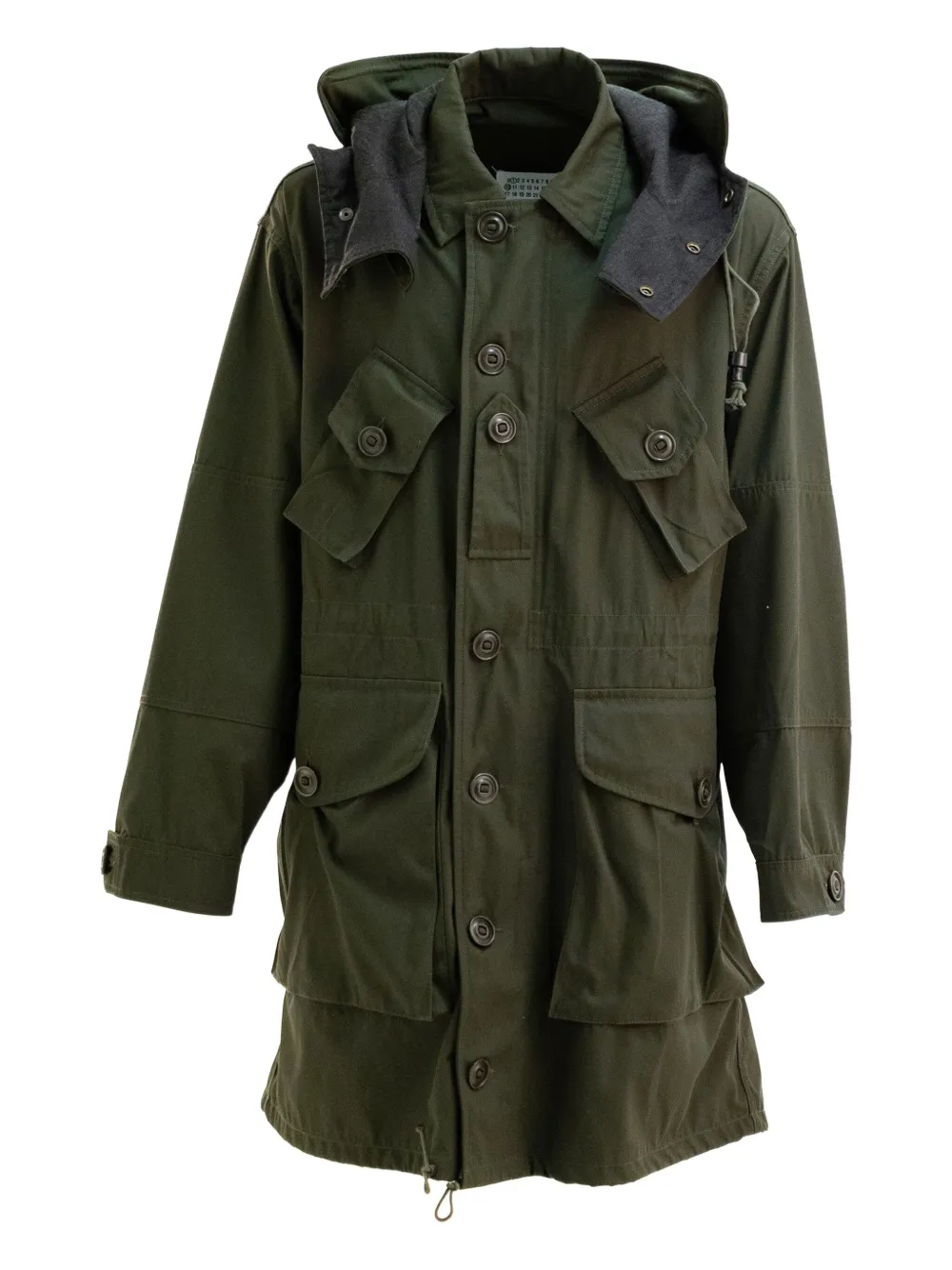 

Куртка с капюшоном на пуговицах Maison Margiela, зеленый