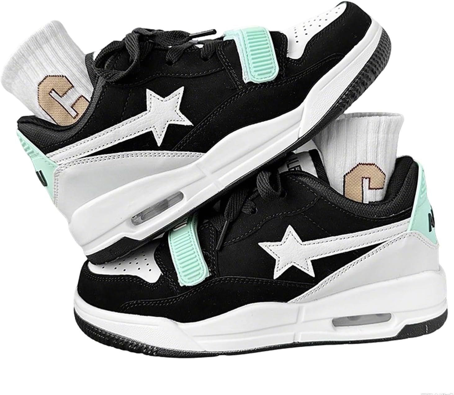 

Женские и мужские высокие кроссовки на платформе Star Chunky с воздушной подушкой, удобной толстой подошвой для повседневной уличной носки Zqw, синий