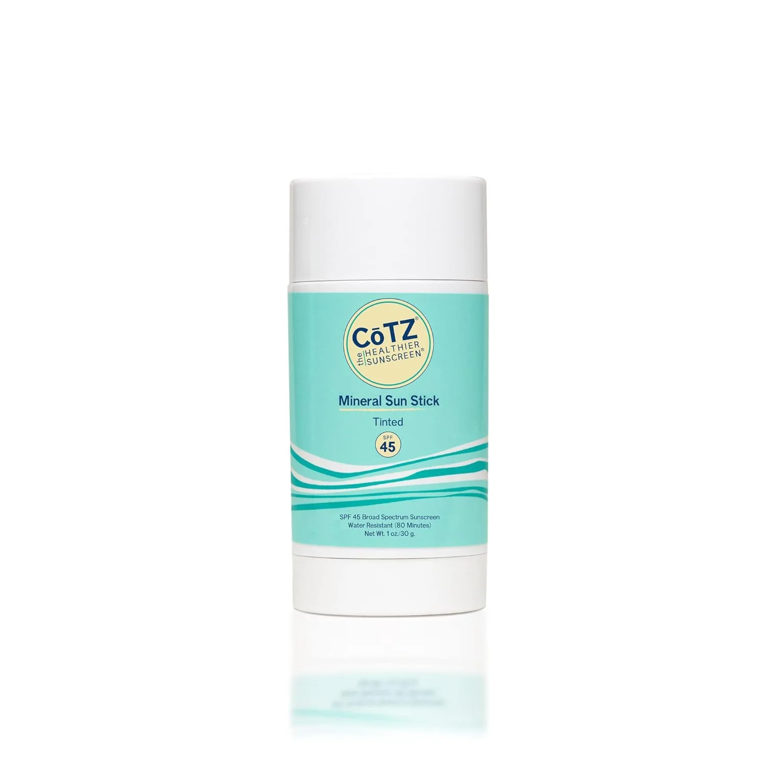 Минеральный солнцезащитный стик CoTZ SPF 45 | Оксид цинка | Водостойкий | Солнцезащита широкого спектра действия | Невидимый или полупрозрачный финиш | Удобное нанесение в дороге | 30 г 29,6 мл (1 шт.)