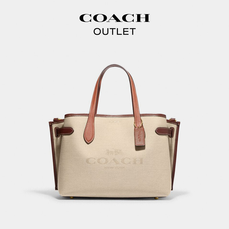 

COACH Женская сумка COACH с принтом HANNA CARRYALL, натуральный цвет