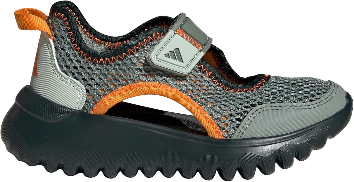 Детские кроссовки Adidas Summerflex (унисекс), зеленый/оранжевый — фото 4