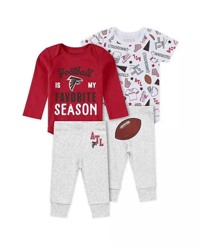 

Комплект из трех частей боди Turn Me Around для мальчиков и девочек Atlanta Falcons WEAR by Erin Andrews