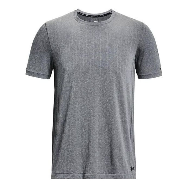 

Футболка rush seamless t-shirt 'pitch grey' Under Armour, серый