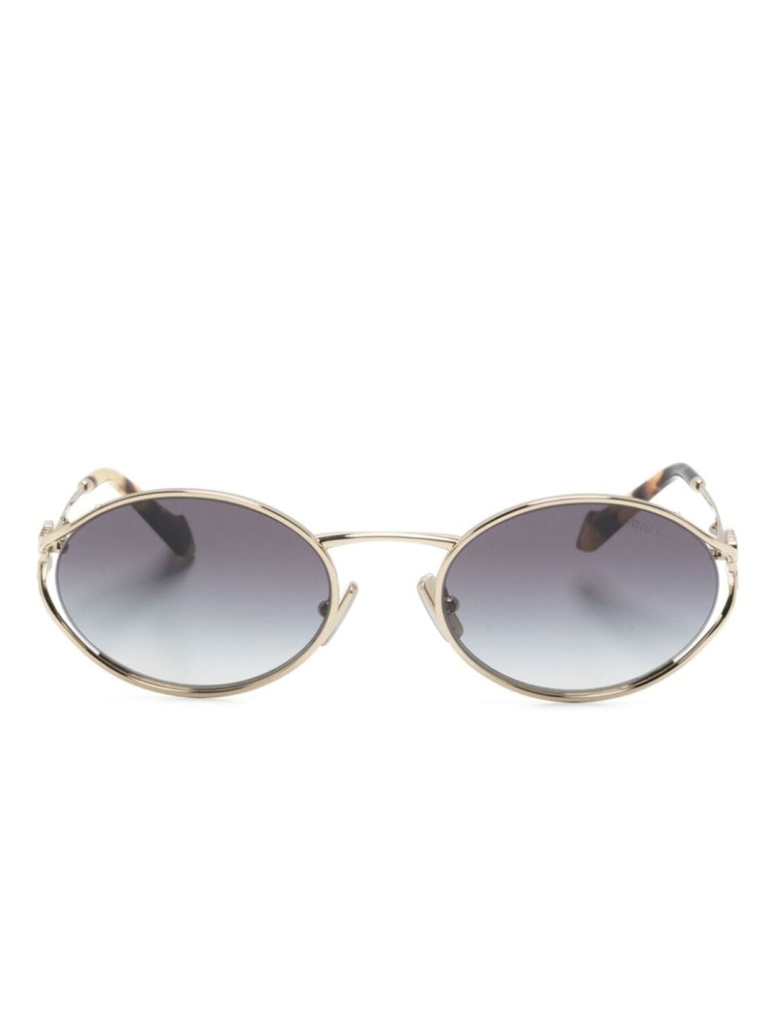 

Солнцезащитные очки в овальной оправе Miu Miu Eyewear, золотой