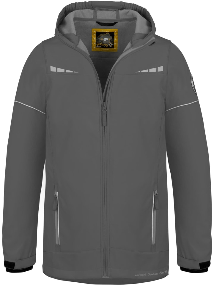 Детская куртка софтшелл Galway антрацитового цвета Normani Outdoor Sports — фото 2