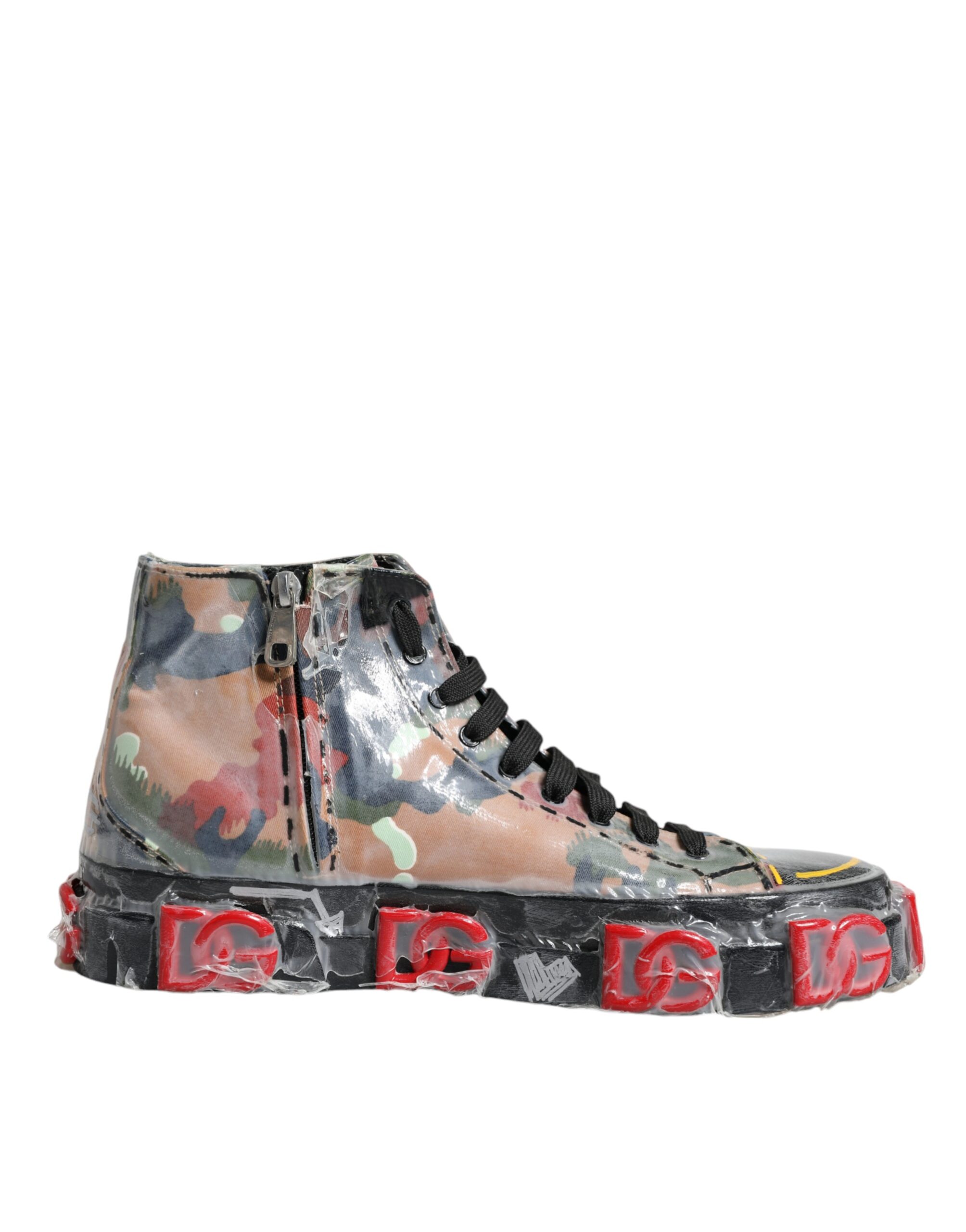 

Высокие кроссовки с разноцветным камуфляжным принтом Dolce & Gabbana