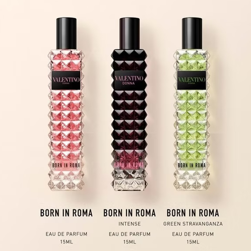 Набор пробников духов donna born in roma exploration, три флакона eau de parfum edp jasmine vanilla по 15 мл Valentino, three-piece set: casual miss perfume 15ml+roman women's perfume 15ml+roman women's eau de parfum 15ml — фото 2