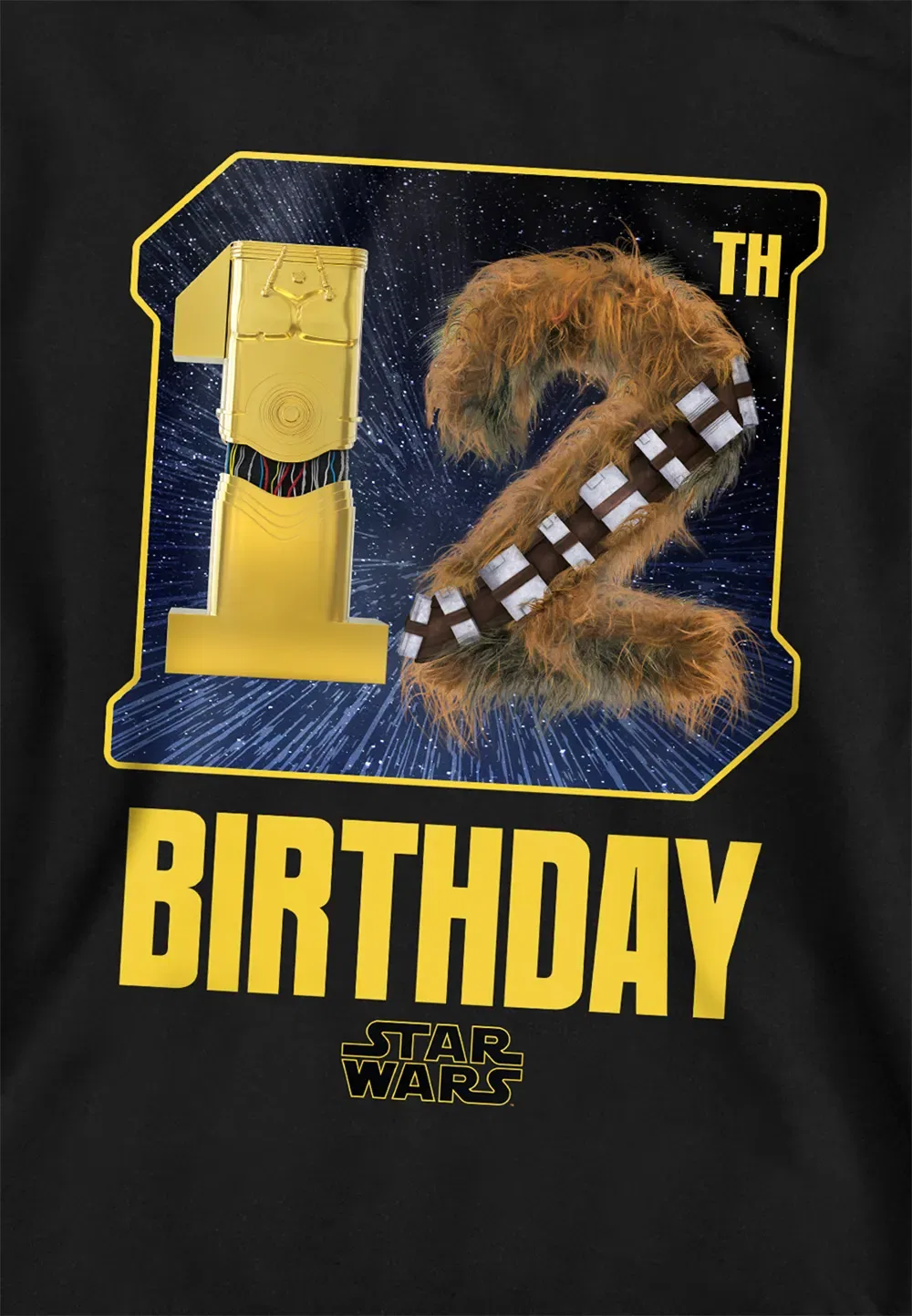 Детская худи Star Wars C3Po Chewbacca, Disney, черный — фото 2