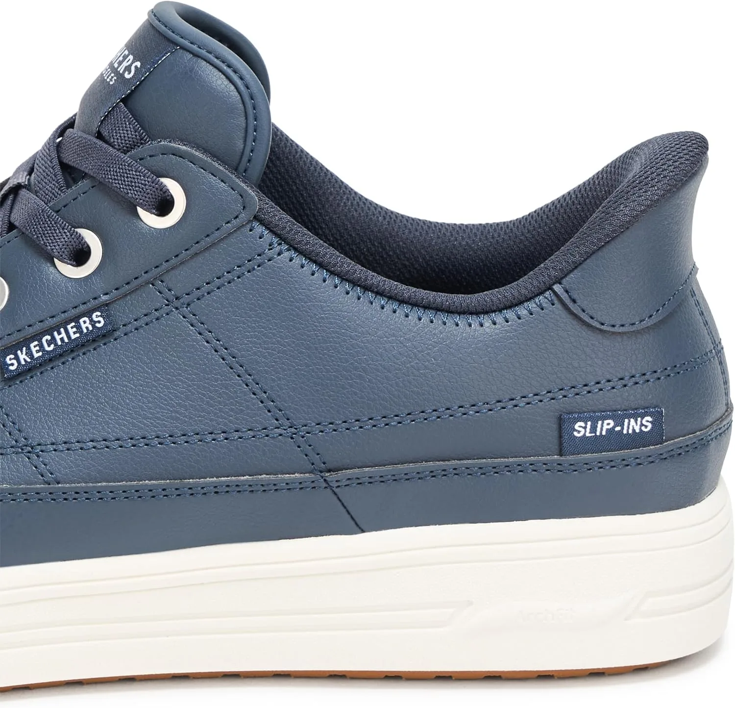 Мужские слипоны Skechers Arch Fit Arcade - Catch Ya There Hands Free, темно-синий — фото 4