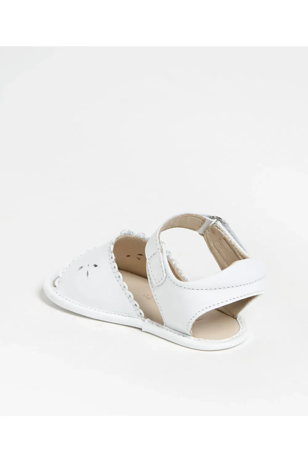 Сандалии детские с волнистым краем Scalloped Sandal Elephantito, белый — фото 2