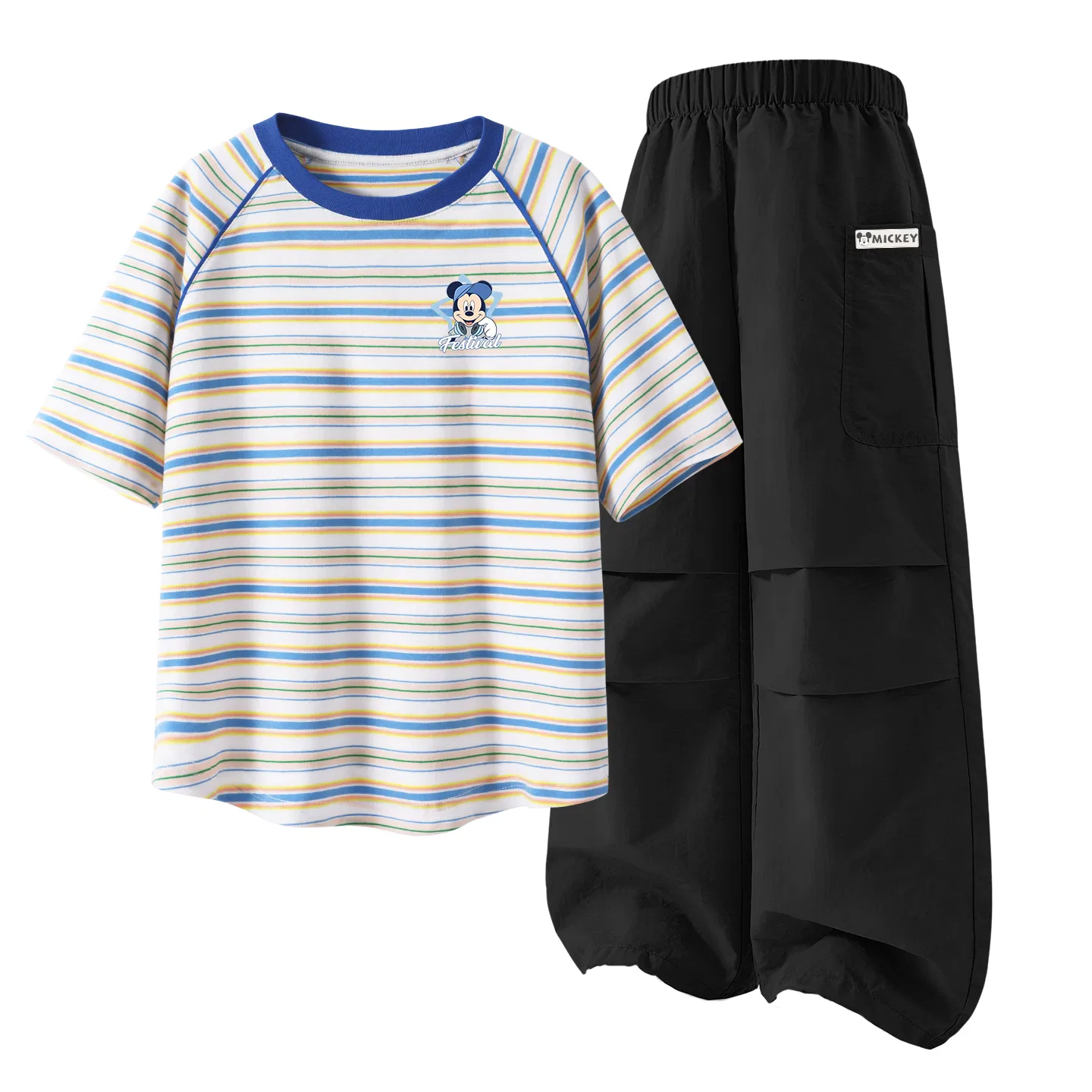 Детский спортивный костюм с полосками, Disney, Blue Stripes Pattern