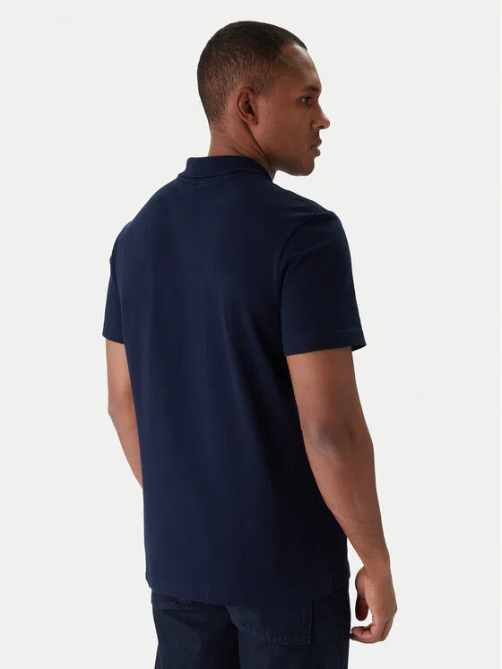 Поло regular fit Lacoste, темно-синий — фото 3