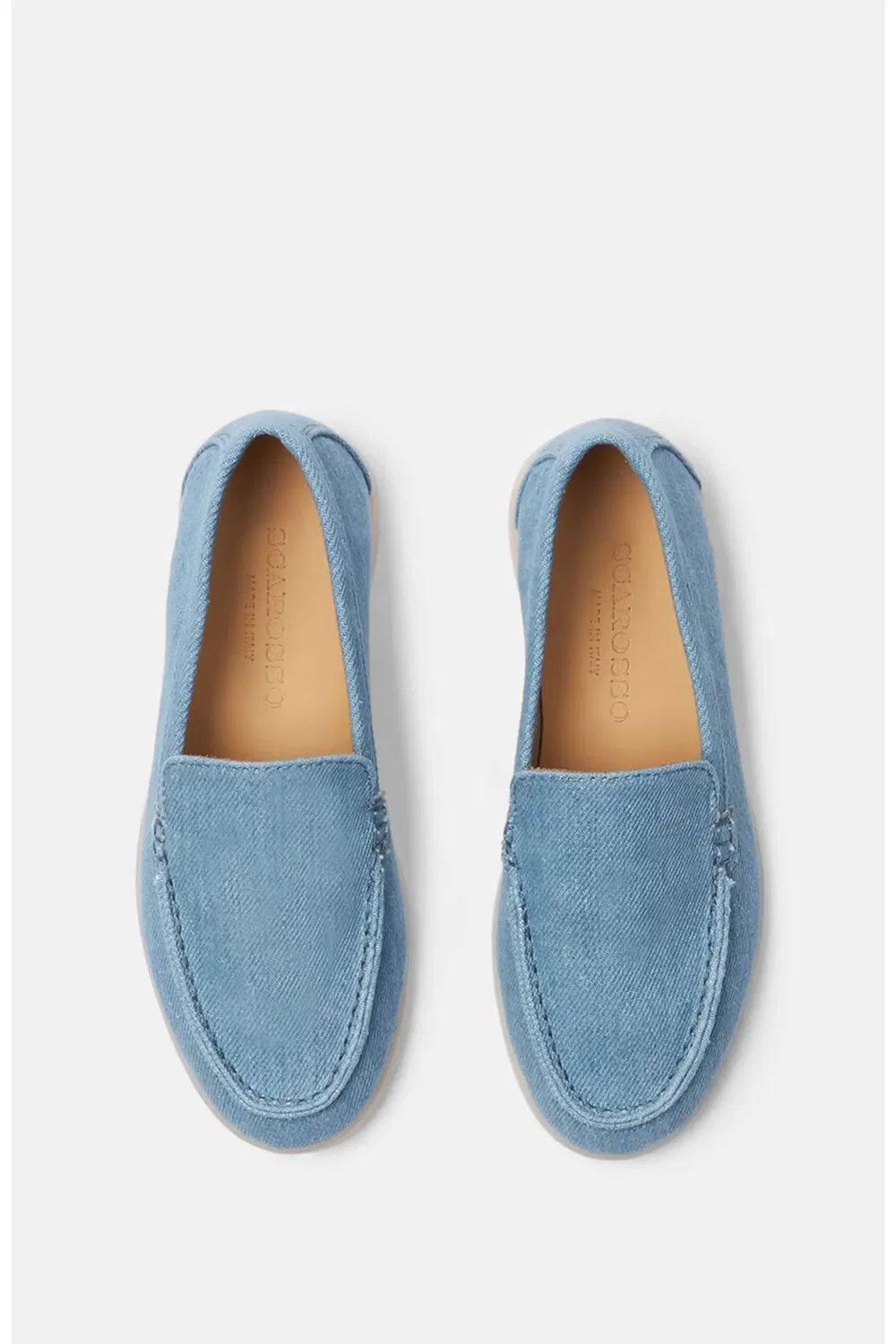 Детские туфли лоферы на резиновой подошве Ludovica SCAROSSO, Light Blue - Denim — фото 3