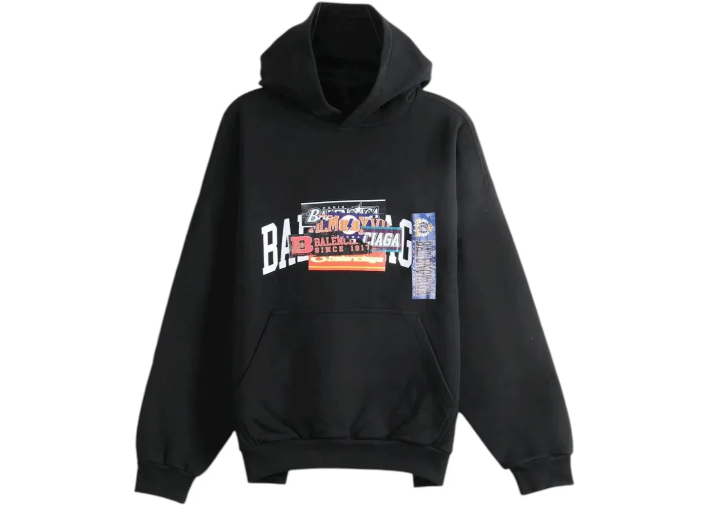 Мужской худи с принтом Medium Fit Graphic Hoodie Balenciaga, Black