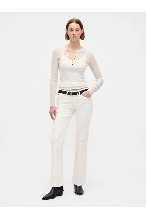 Женские джинсы с низкой посадкой Gap, Off White-000