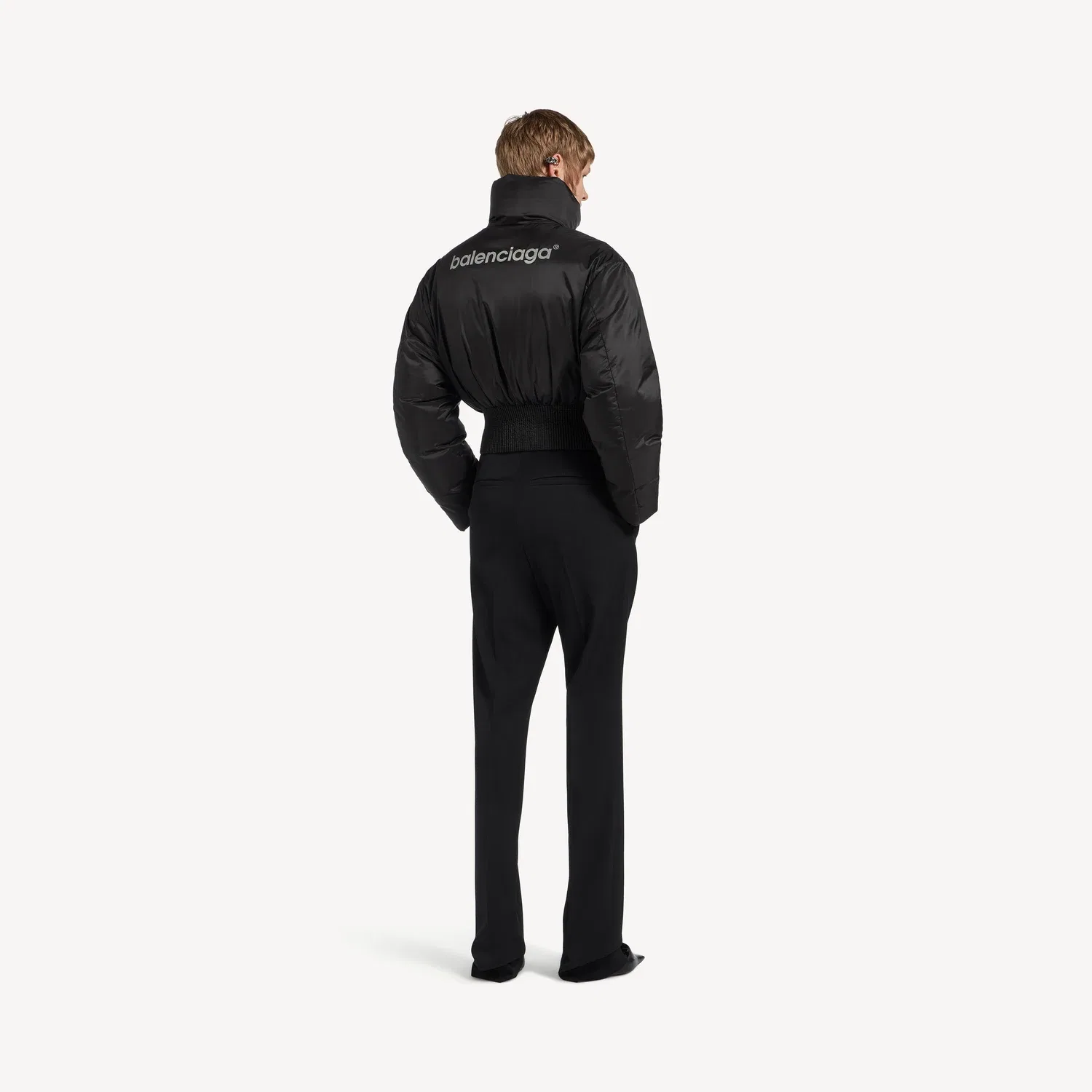 Спортивная куртка с высоким воротником, модель Bodies, Balenciaga, черный — фото 4