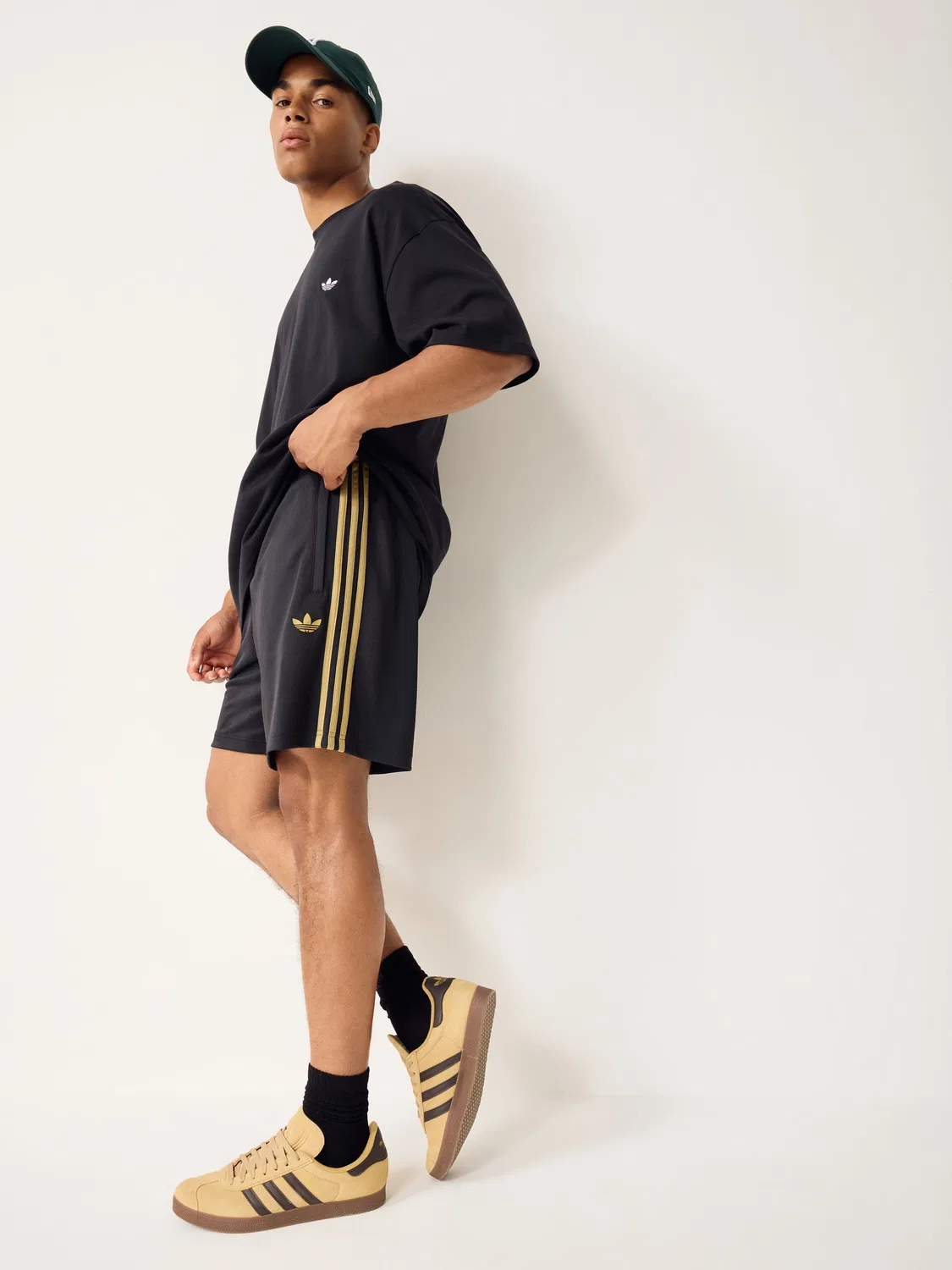 Шорты джаккардовые Adicolor от adidas Originals, черный — фото 2