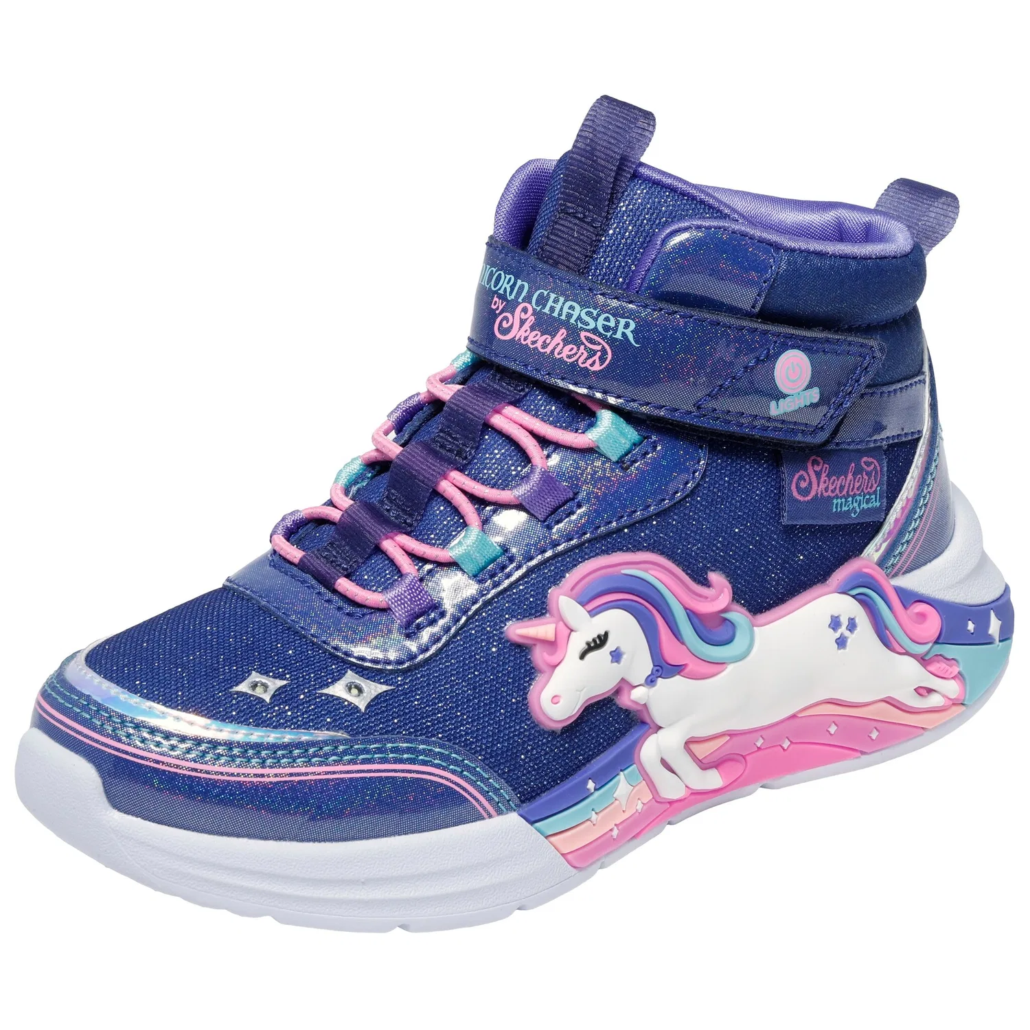 Детские кроссовки с подсветкой UNICORN CHASER Skechers, Navy-Multi