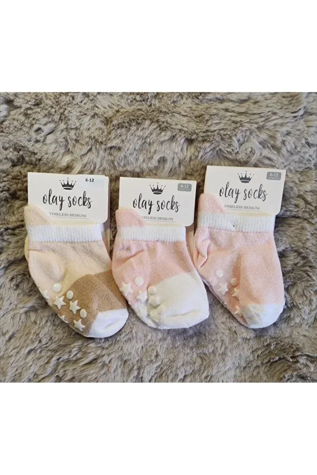Детские носки хлопковые 3 шт. Basics Olay Socks, Open Pembe-Pembe-Be — фото 2