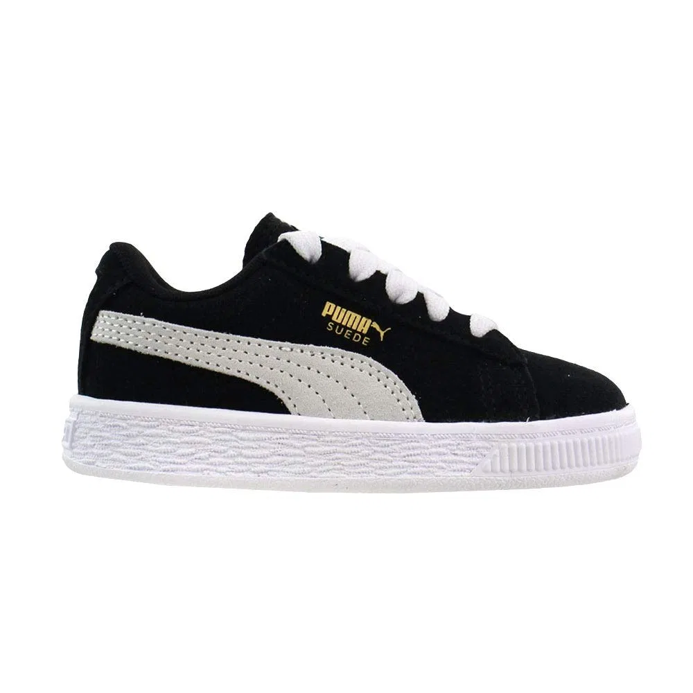 Детские кроссовки для мальчиков с замшей Suede Classic Kids PUMA, Black White — фото 2