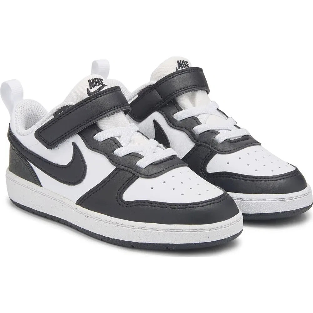 Детские низкие кроссовки Court Borough Recraft Nike, Black/White