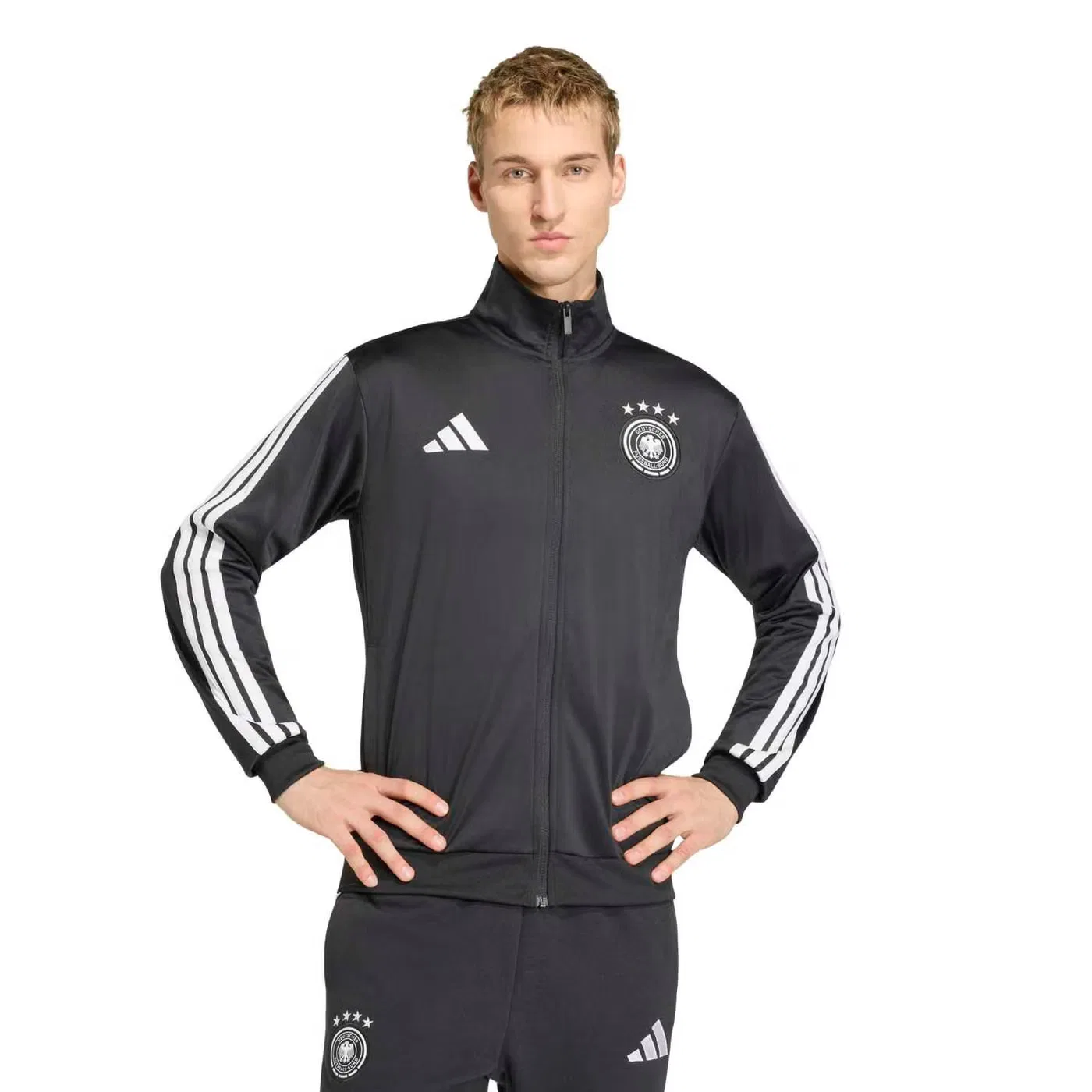 Куртка на молнии Germany DNA Adidas, черный — фото 2