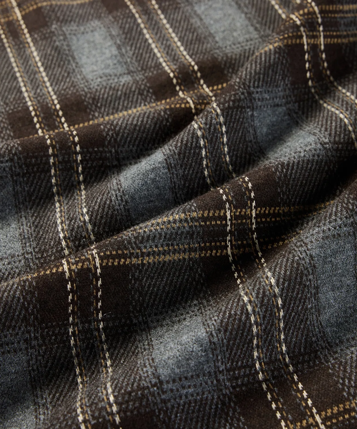 Детские брюки из футера с принтом, модель Check Jacquard, combimini, Brown — фото 4