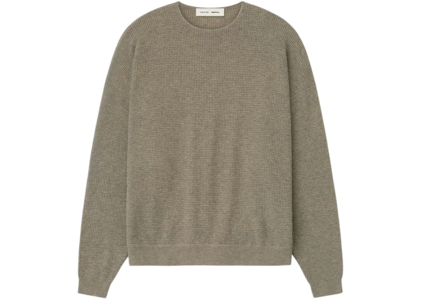 Мужской свитер с воротником-гольф Waffle Crewneck 90's Sweater Fear of God, Homestead Heather
