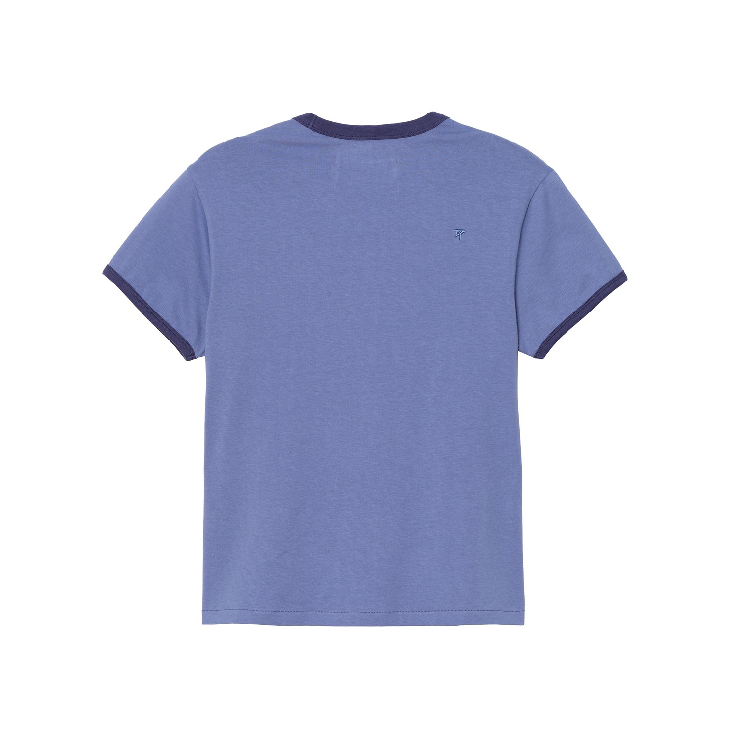 Футболка Zara Benito Antonio Collection Slim Cropped Rib Contrast, синий — фото 4