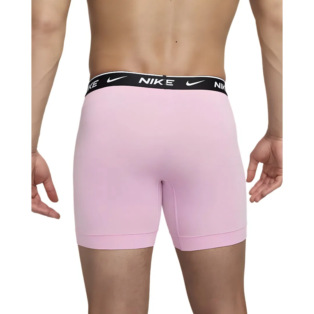 Мужские боксеры Nike Dri-FIT Essential Stretch, комплект из 3 штук, Rise Pink/Heather Gray/Black/White — фото 4