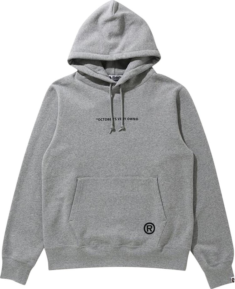 

Худи BAPE x OVO Pullover Hoodie 'Gray', серый