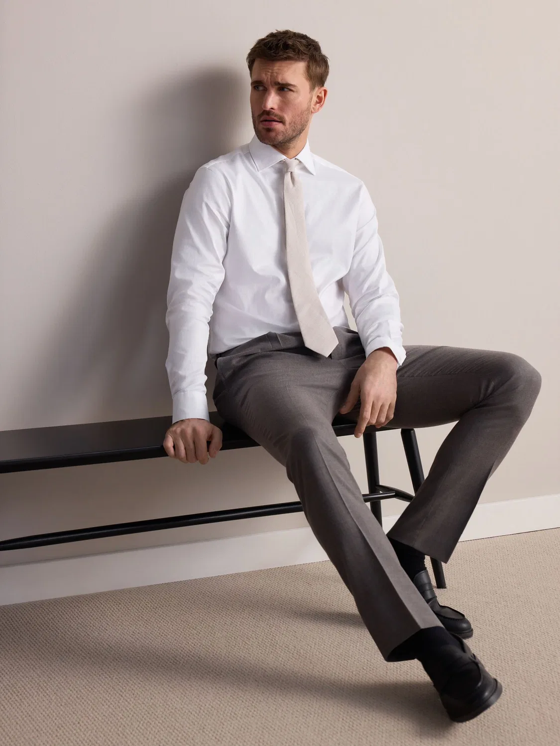 Рубашка с классическим воротником, Slim Fit, Signature Next, белый — фото 2