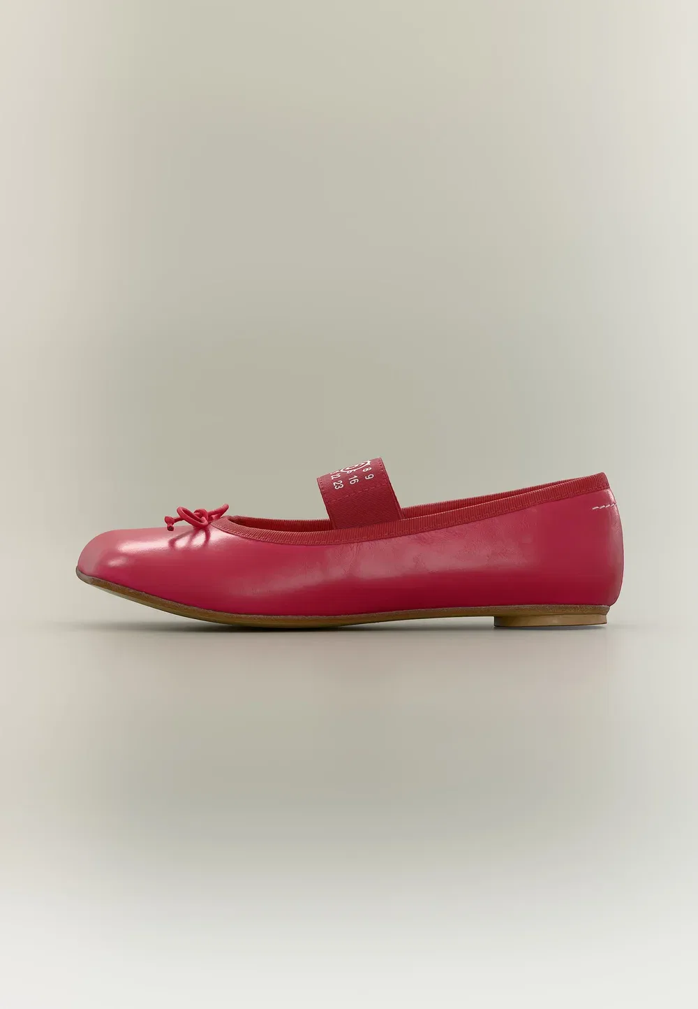 Балетки с ремешком на щиколотке Mm6 Maison Margiela, Red