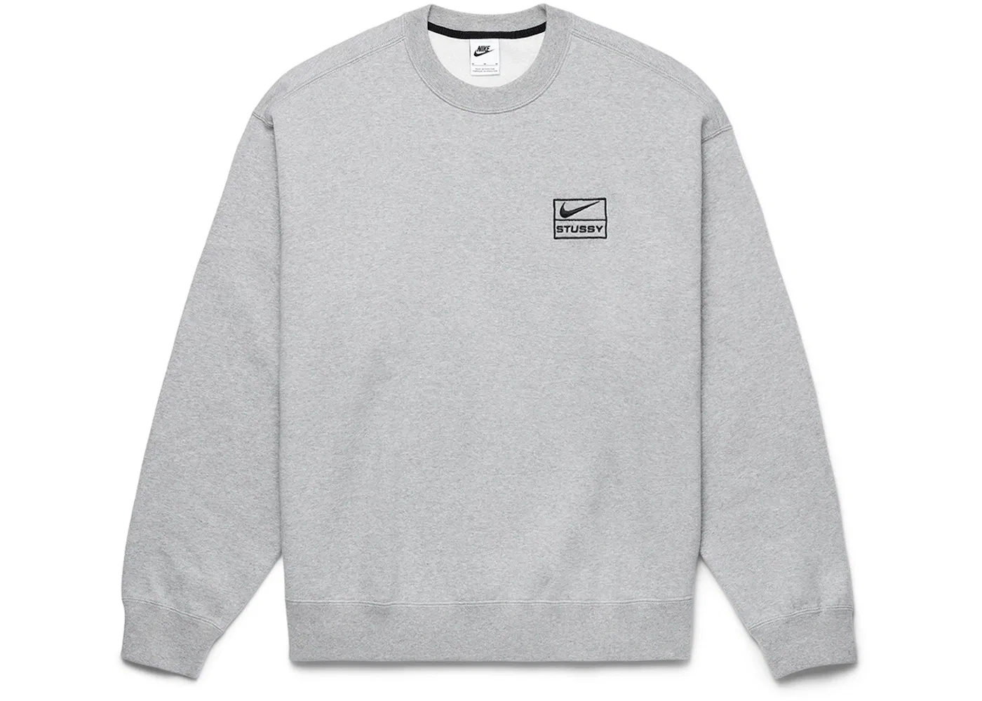 Мужской свитшот с вышивкой Crew Fleece Nike, Grey
