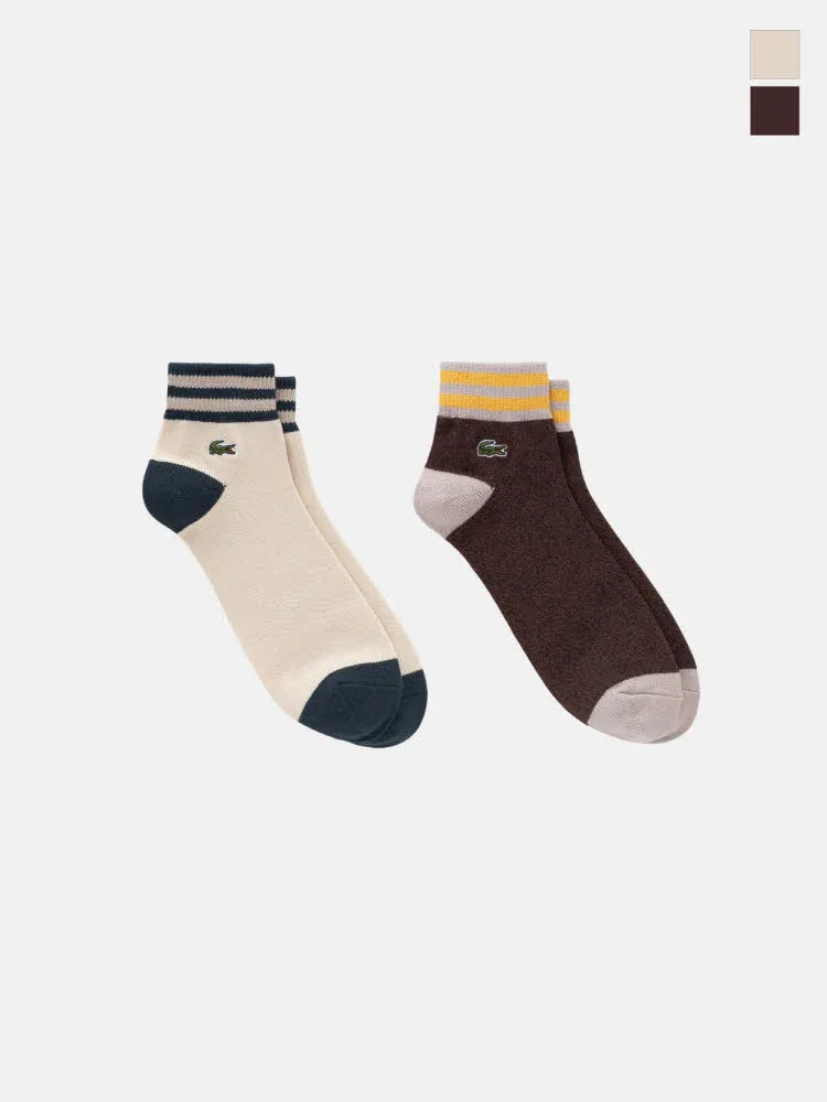 Носки полувысокие Colorblock LACOSTE, White