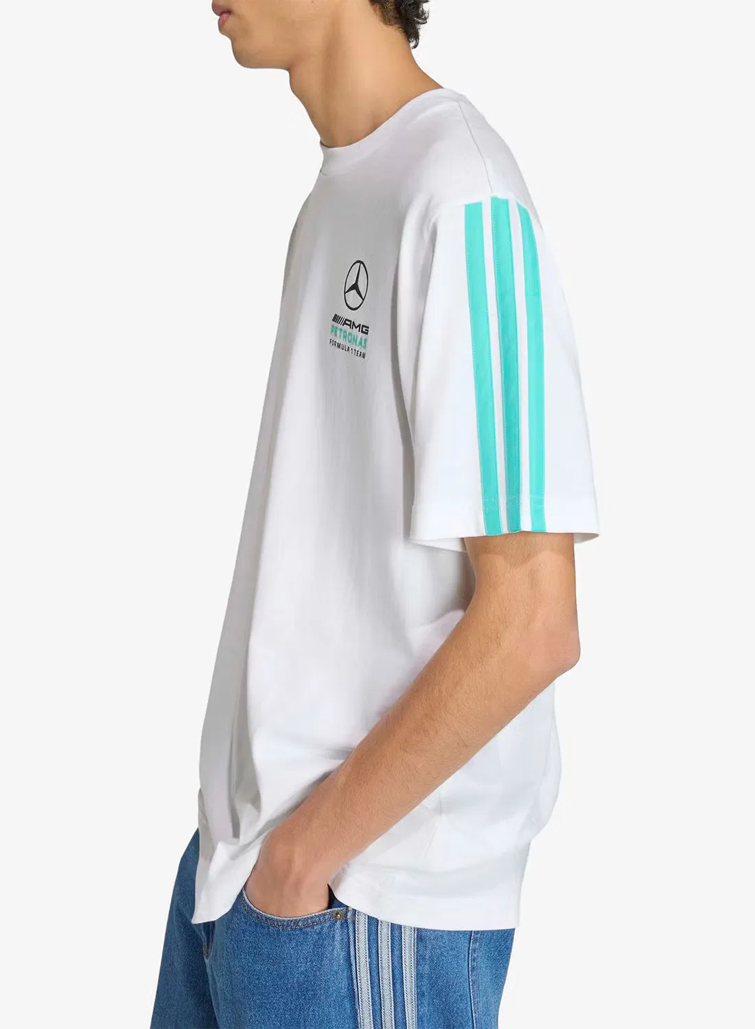 Футболка с принтом Mercedes Dna Adidas, белый — фото 4