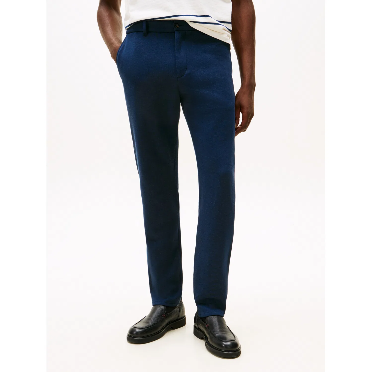 Мужские брюки из пике с tapered fit Tommy Hilfiger, Desert Sky
