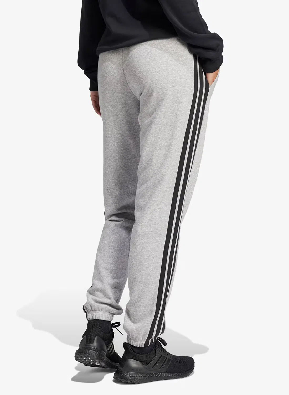 Джоггеры из футера с манжетами 3-Stripes Adidas, серый — фото 2