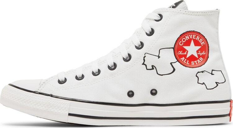 Кроссовки Converse Peanuts x Chuck Taylor All Star High Snoopy and Woodstock, белый — фото 3