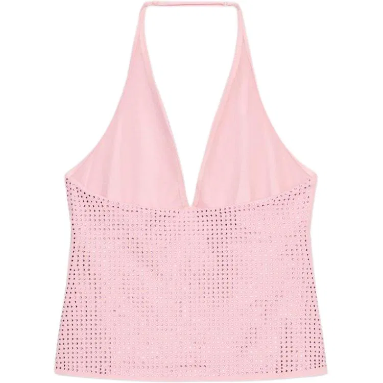 Женский топ без рукавов ZARA, Medium Pink — фото 3