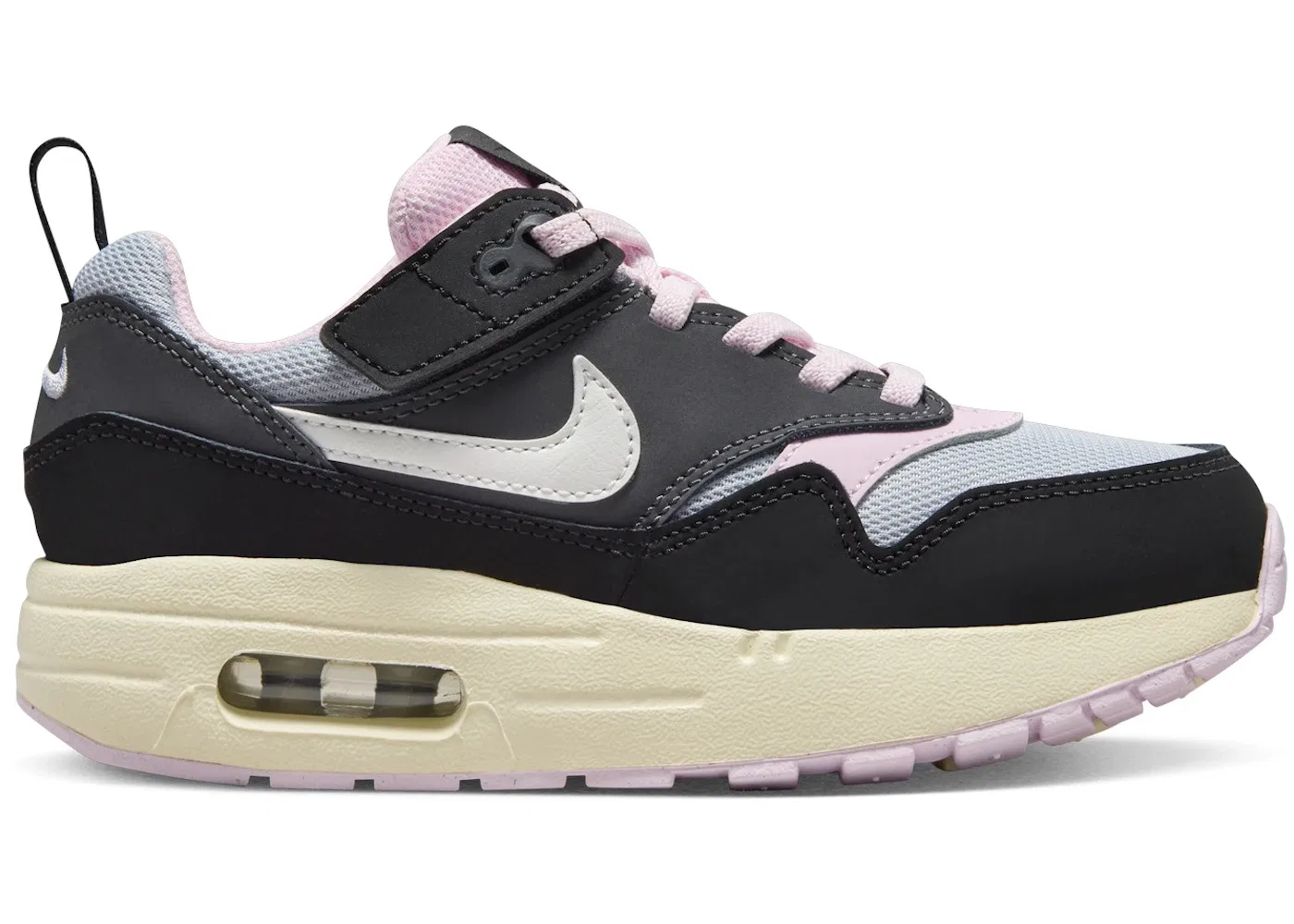 Детские кроссовки Lifestyle Nike Air Max 1 EasyOn, Black/Anthracite/Pink Foam/Summit White