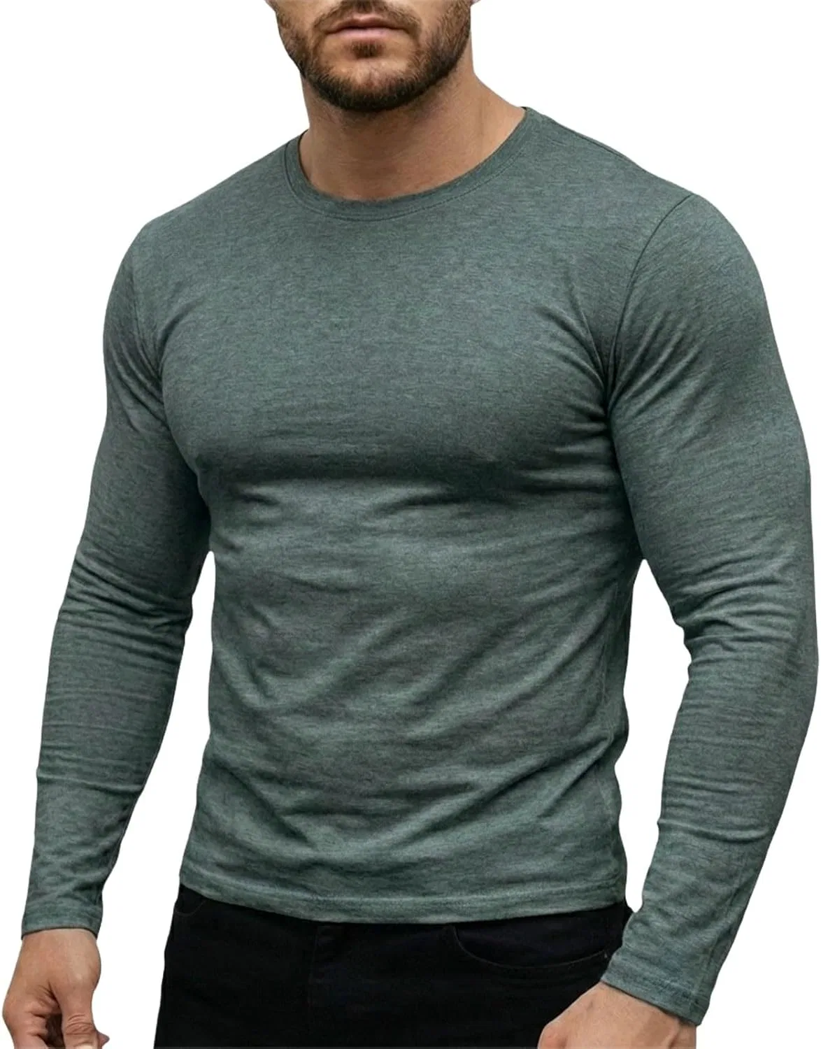 Мужская компрессионная футболка для фитнеса Athletic Base Layer, Blackish Green
