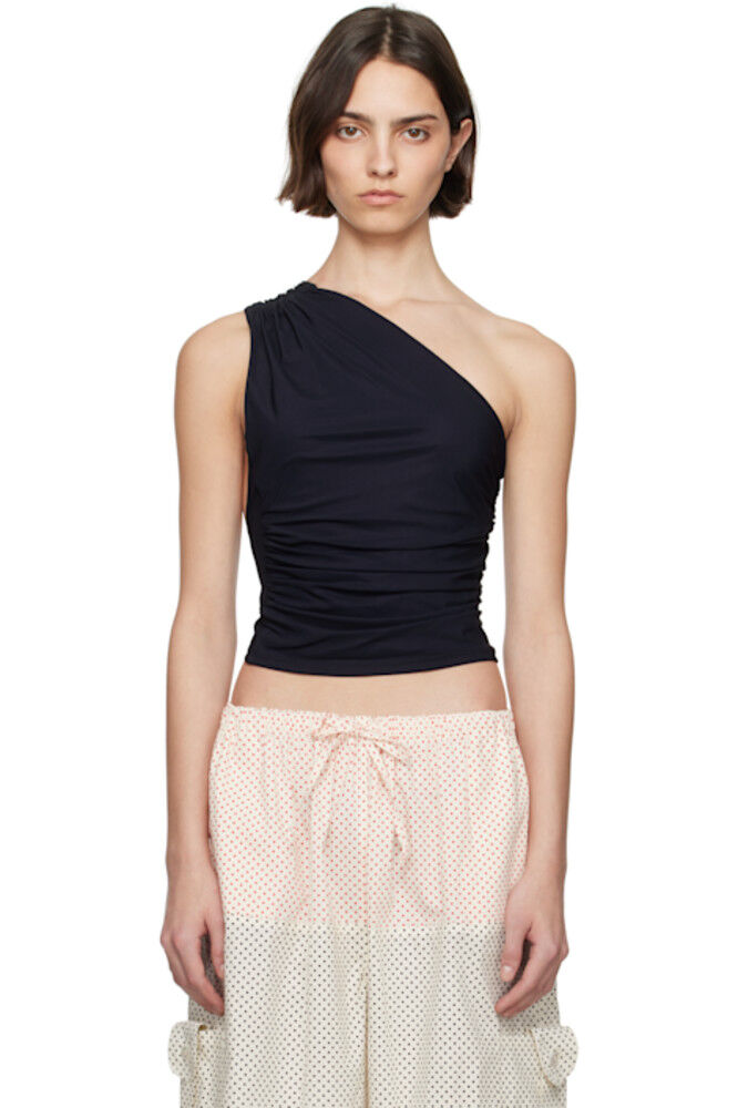 

Черный Линзовый Топ SC103