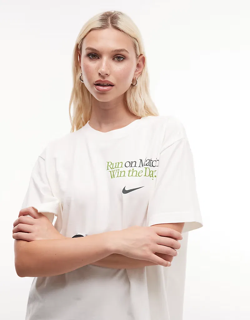 Футболка Nike с графическим принтом Матча, белый — фото 4