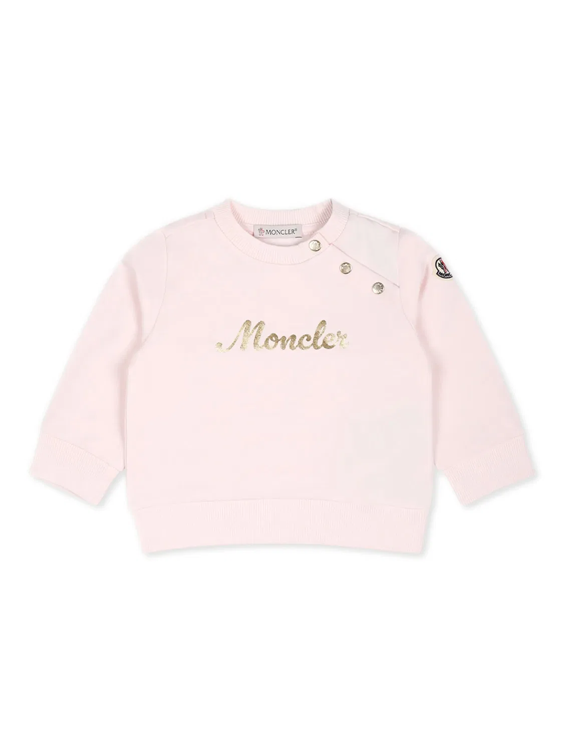 Свитшот с логотипом Moncler, светло-розовый